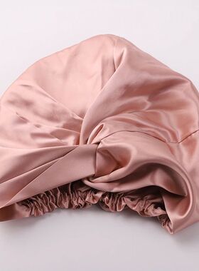 Mulberry Silk Turban Bonnet For Hair Care Doulble layer 22 M