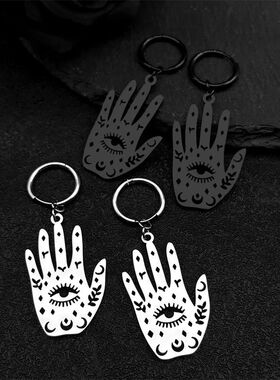 Hamsa Hand Evil Eye Hollow Dangle Earring For Women Men Stai