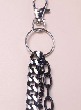Halloween Gifts keychainPunk Black Metal Pants Chain Hip Hop