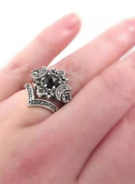 Punk Skull Retro Gothic Rings for Women Men Halloween Goth W