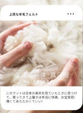 日本加绒棉毡皮毛一体保暖鞋垫