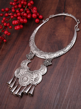 新款正品云南民族风苗族苗银项圈