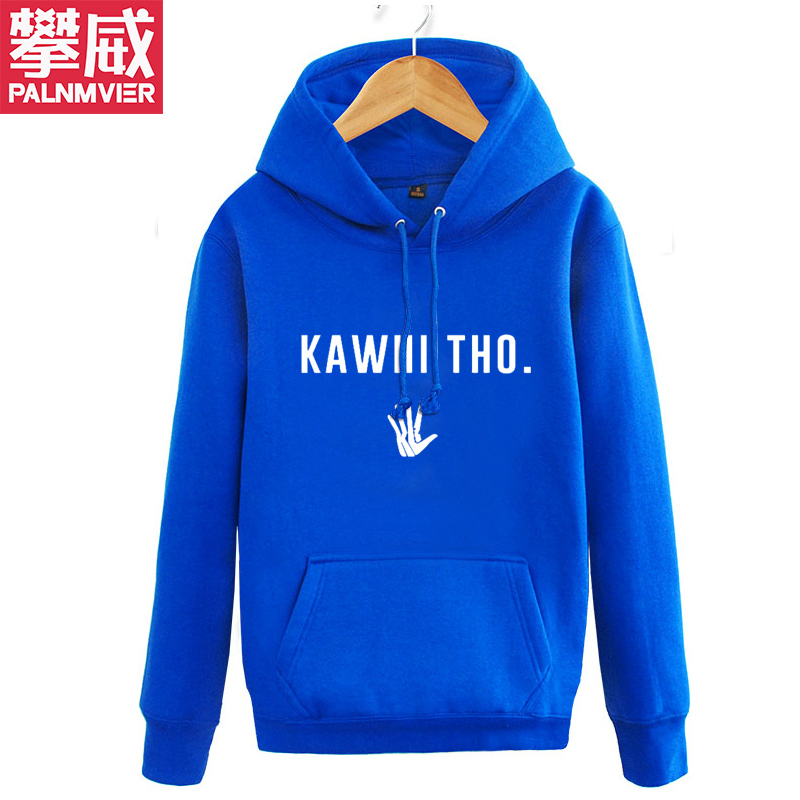 伦纳德莱昂纳德中国行 kawhi tho秋冬连帽套头加绒卫衣外套衣服-图3