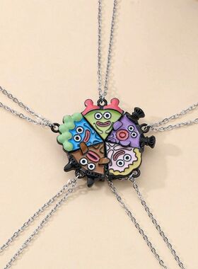 5 Pieces Best Friend Necklaces Pizza Pendant Friendship Neck