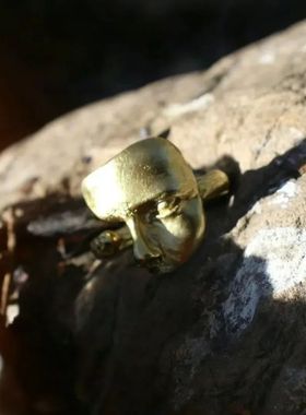 LATS New Creative Mystical Masked Face Open Rings for Women