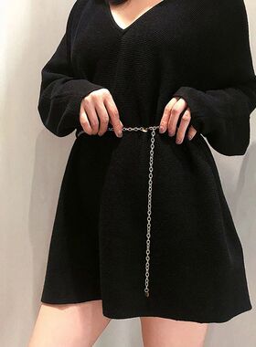 Fashion Women Lady Waist Chain Belt Metal Gold Silver Color