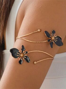 Bohemian Enamel Floral upper arm Bracelet for Women ndy Oil