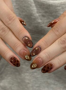 24pcs Diamond Love Design Nails Sets Press on Purple Short A