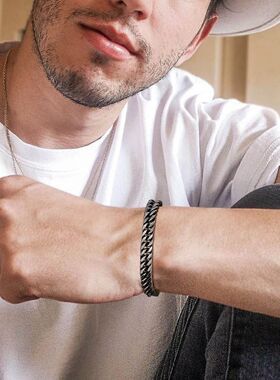 Vnox 8mm/12mm Bold Heavy Stainless Steel Cuban Bracelets for