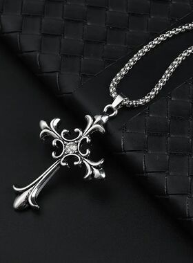 European And AmericanPersonality Retro Gothic Cross Necklace