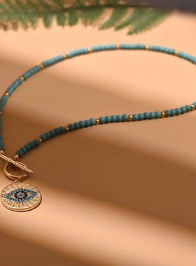 Eye pendant necklace fashionable and enchanting daily jewelr