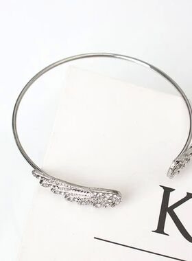 Angel Wings Silver Color Open Bracelet for Women Trendy Acce