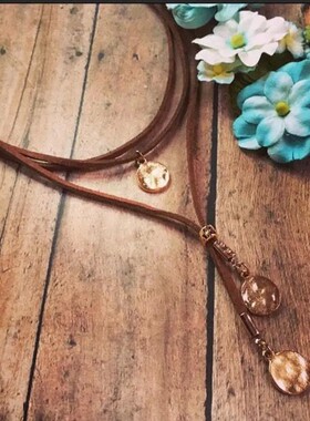 Boho Hammer Coin Disc Layered Velvet Rope Choker Necklace fo