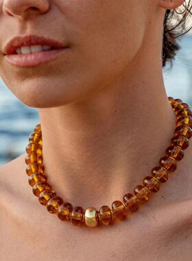 Chunky Colorful Beaded Choker Necklace Women Summer Trendy R