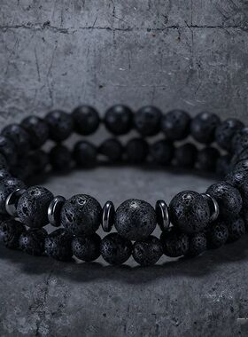 Noter 5 Colors Men Bracelet Set 2Pcs/Pair Tiger Eyes Howlite