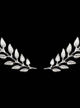 1 Pair ndy Suit Shirt Collar Pin e Leaf Dragon Leopard Hollo