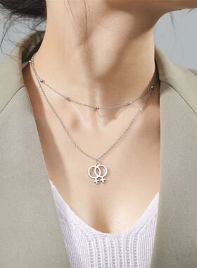 CazadorGay Lesbian Symbol Pendant Necklaces Stainless Steel