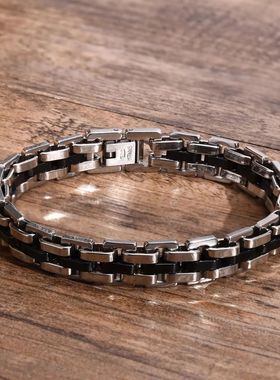 Vnox Stylish Strap Chain Bracelets for Men Boys Gift Jewelry