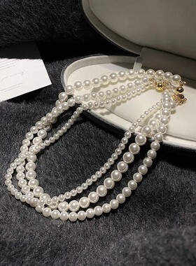 Girl’s Imitation White Pearl Magnetic Round Buckle Beadeds