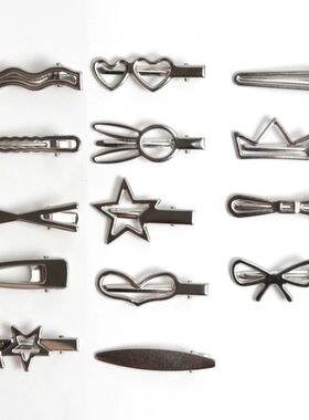 28Pcs/Set Y2K Silver Color Hairpins for Women Girls Star Hai