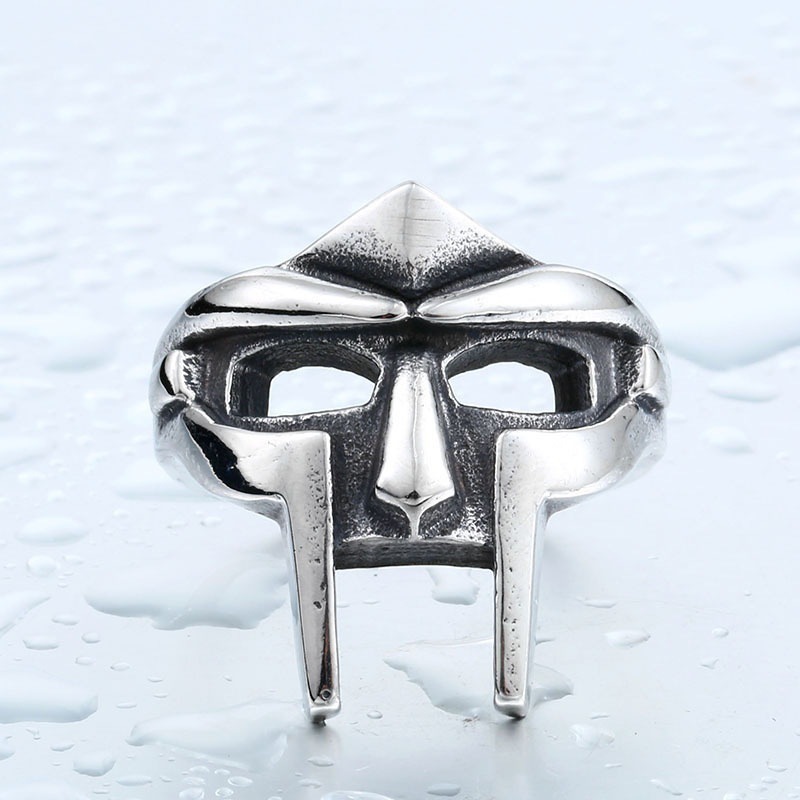 Classic Retro MF DOOM Mask Rings For Men Gladiator Punk Styl - 图1