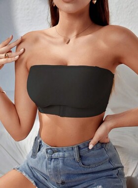 Women's front-button strapless, wire-free invisible anti-exp