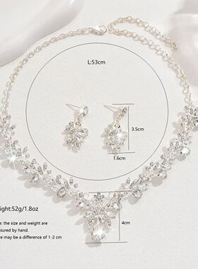 3pcs  Fashion Necklace Sets for Women Waterdrop Collar Choke