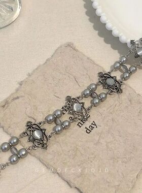 2024  Vintage Necklace Double-Deck Pearl Tiger-Eye Luxury Co