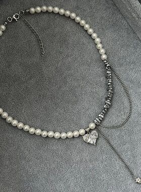New Irregular Choker Vintage Tassels Zircon Heart Pendant Ne