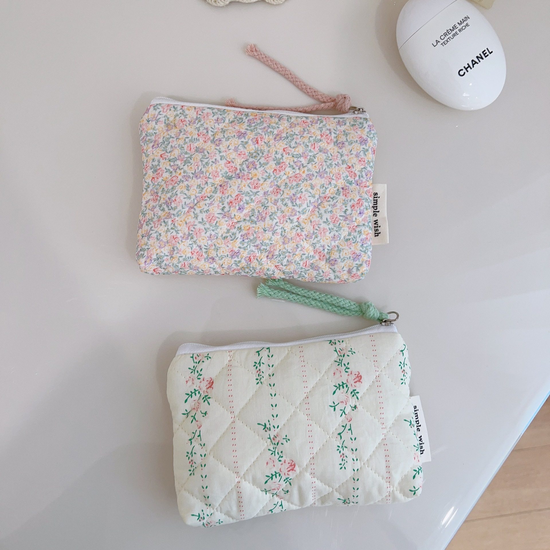 【君和布包】清新浅色碎花夹棉零钱包迷你小布袋卡包耳机口红收纳,淘宝优惠券,粉丝福利购,淘宝优惠卷