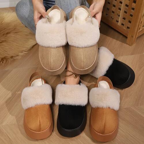 Women's Winter Warm Slippers Style Thick Sole Fleece Lined W - 图0