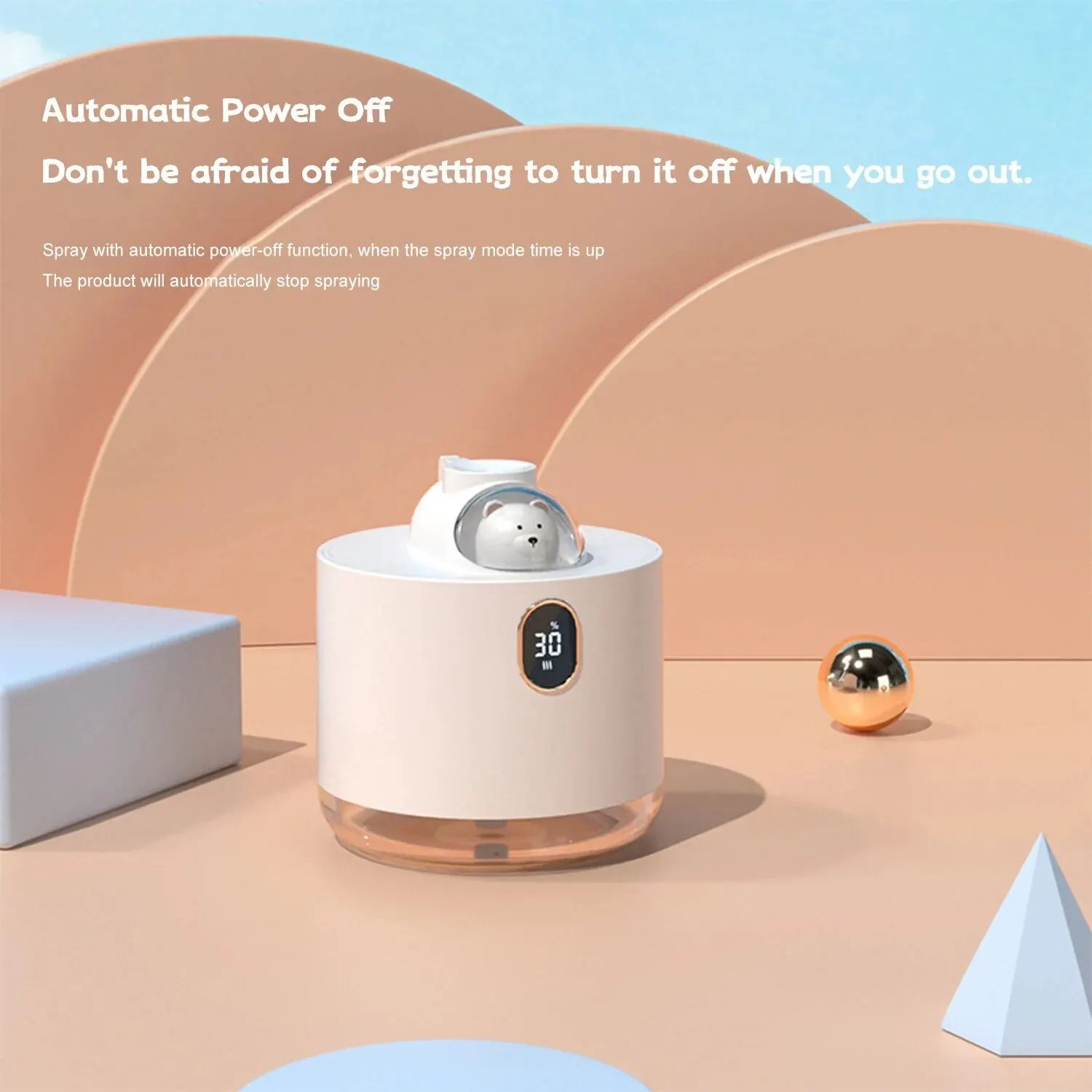 Spacecraft Humidifier Two Spray Modes 2000mAh Auto Shut-Off - 图0