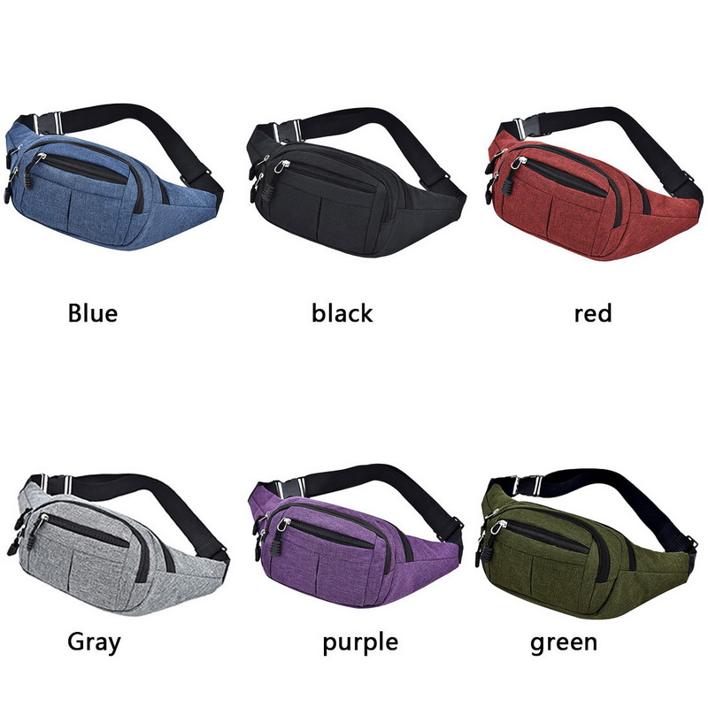 Men Women Waist Bag Casual Fanny Pack Purse Large Phone Belt - 图2