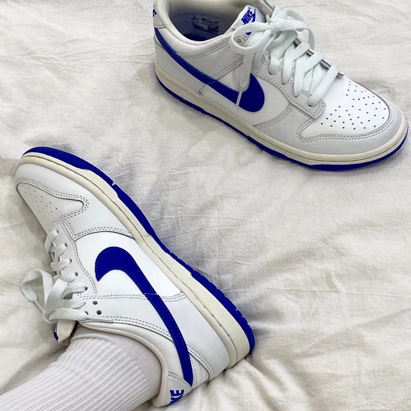 酷乐体育 Nike耐克 Dunk Low 透气低帮休闲 板鞋GS白蓝DH9765-105 - 图2