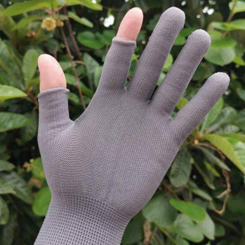 超轻薄露两指手套透气防静电工业采茶触屏弹力打包分拣骑行手套,淘宝优惠券,粉丝福利购,淘宝优惠卷