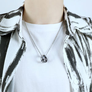 饰品OPK项链男女情侣礼物源头环环相扣不锈钢钛钢