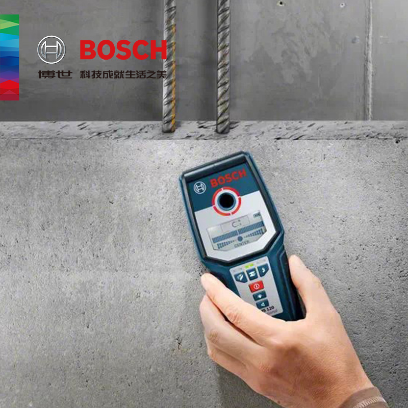 BOSCH博世正品墙体探测仪GMS120电线/钢筋/管线/金属探测仪器工业 - 图1