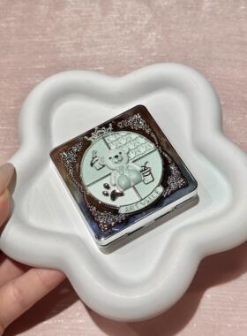 我靠～好美啊！眼影盘梦幻小熊物色眼影盘清透薄荷低饱和哑光细闪