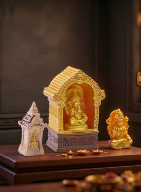 微景观简约创意印度神龛象头神公仔萌粒 diy装饰品迷你桌面小摆件
