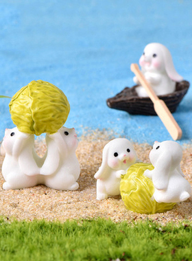 可爱风卡通动物丰收树脂工艺品