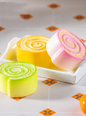 微景观简约现代创意瑞士卷面包食玩 DIY奶油胶冰箱贴饰品迷你摆件