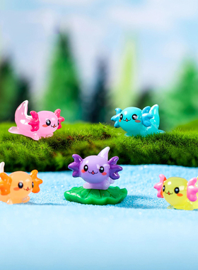 微景观树脂工艺品可爱六角龙鱼缸苔藓多肉造景园艺装饰品跨境摆件