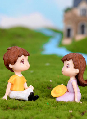 微景观可爱风钥匙扣塑料工艺品