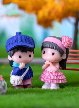 diy可爱风情侣蛋糕树脂工艺品