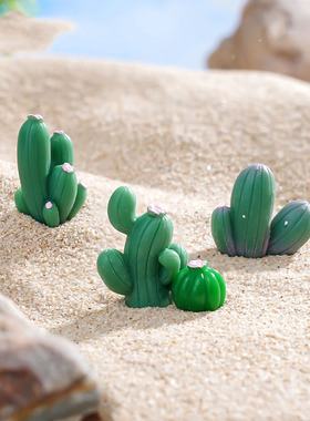 微景观简约现代创意仿真沙漠仙人掌多肉 造景DIY装饰品迷你小摆件