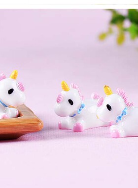 微景观仿真独角兽摄影道具小动物