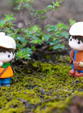 微景观卡通人物盆栽摄影小摆件