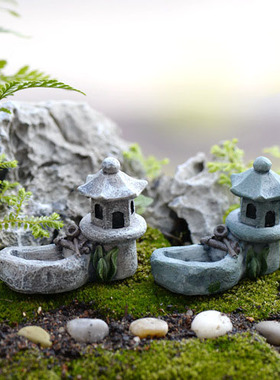 diy苔藓微景观中式风建筑装饰品