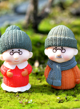 微景观盆栽摄影卡通人物小摆件