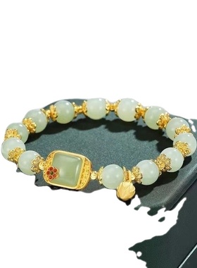 步步生莲方糖莲蓬手链女夏小众设计